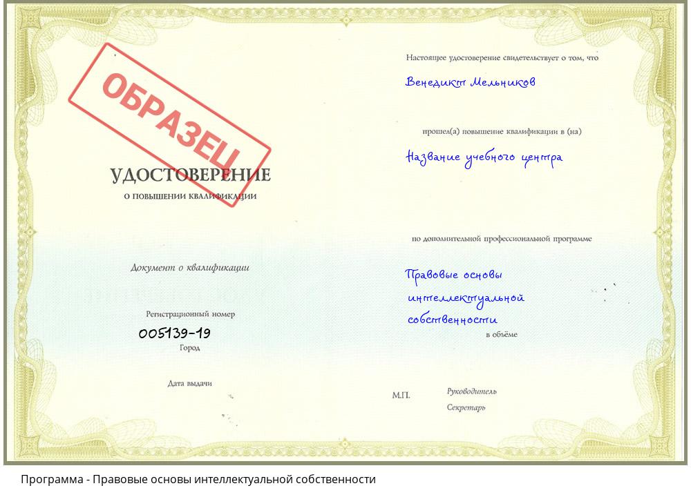 Правовые основы интеллектуальной собственности Краснотурьинск