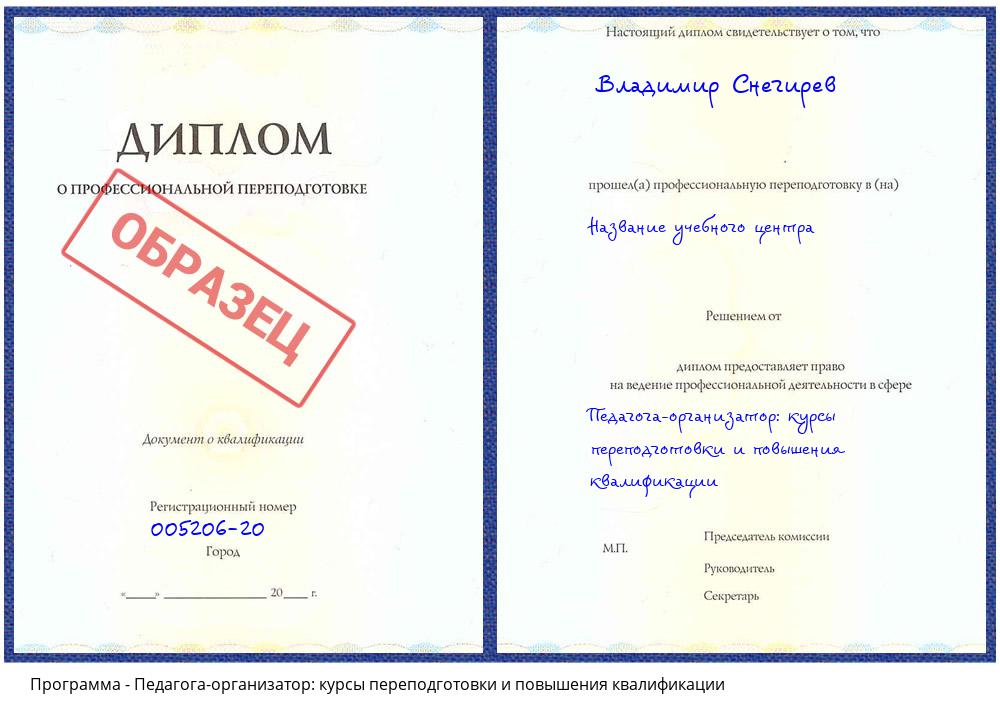 Педагога-организатор: курсы переподготовки и повышения квалификации Краснотурьинск