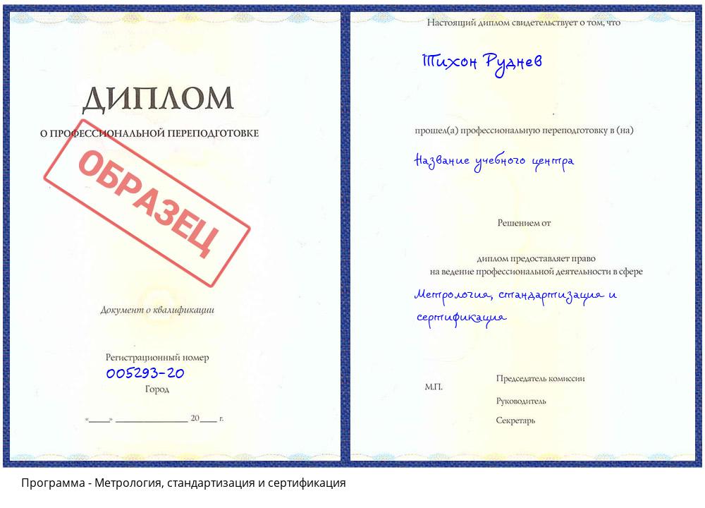 Метрология, стандартизация и сертификация Краснотурьинск